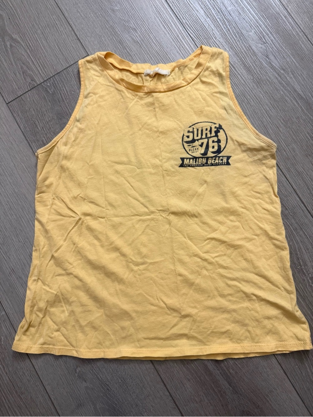 Yellow 'Surf 76 Malibu Beach' Tank Top